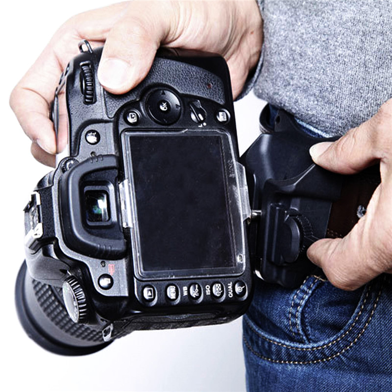 Loading Camera Photo Holster Waist Belt Buckle Button Straps Accessories Camera Belt Button