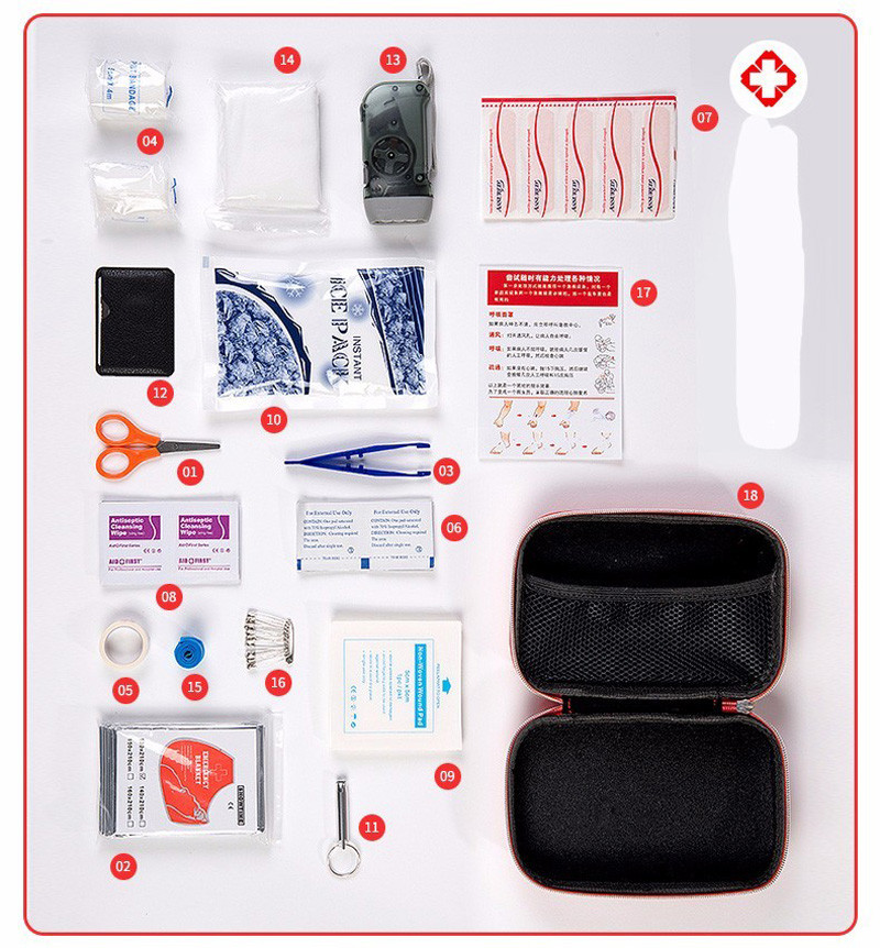 Ourdoor Mini Compact First Aid Kit Medical Emergency Bag for Home Travel Sport Wilderness Survival