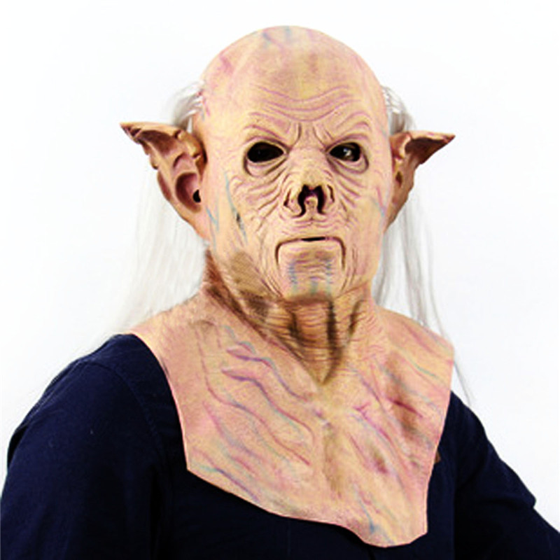 Halloween Party Cosplay Horror Mask Adult Costume Scary Latex Party Oldman Mask