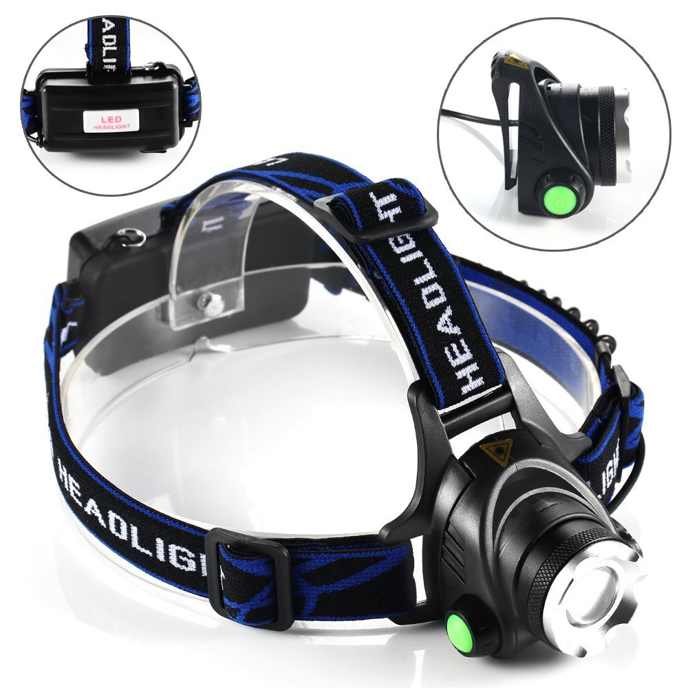 Led Headlight Headlight Zoom Waterproof 18650 Rechargeable Battery Camping Led Head Light Hunting