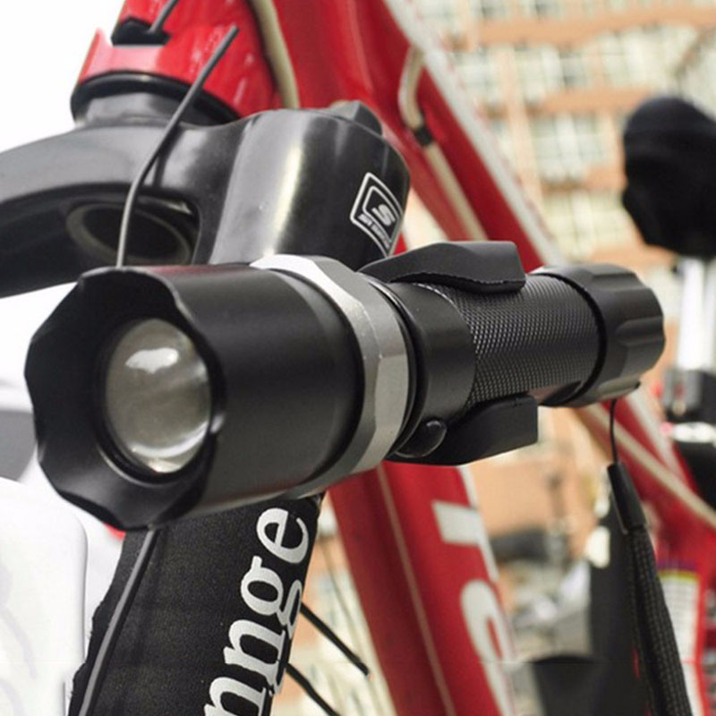 Bike Flashlight LED Torch Mount Clip 360 Degree Rotation Cycling Clip Clamp Bicycle Light Holder