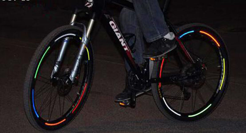 Reflective Stickers Motorcycle Bicycle Reflector Mountain Bike Cycling Security Wheel Sticker