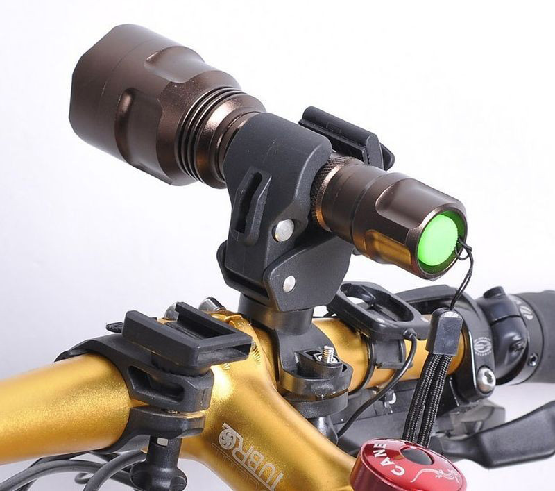 Bike Bicycle LED Flashlight Torch Bracket Mount Holder Front Light Clip Lamp Holder Mount