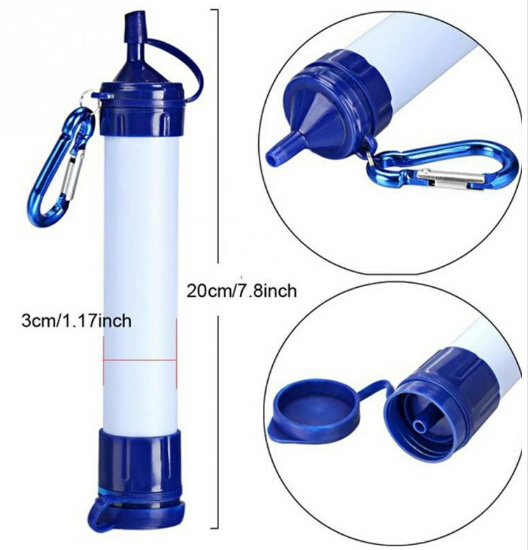 Outdoor Portable Camping Hiking Straw Drinking Water Filter Purifier Wild Drinking Water Purifier