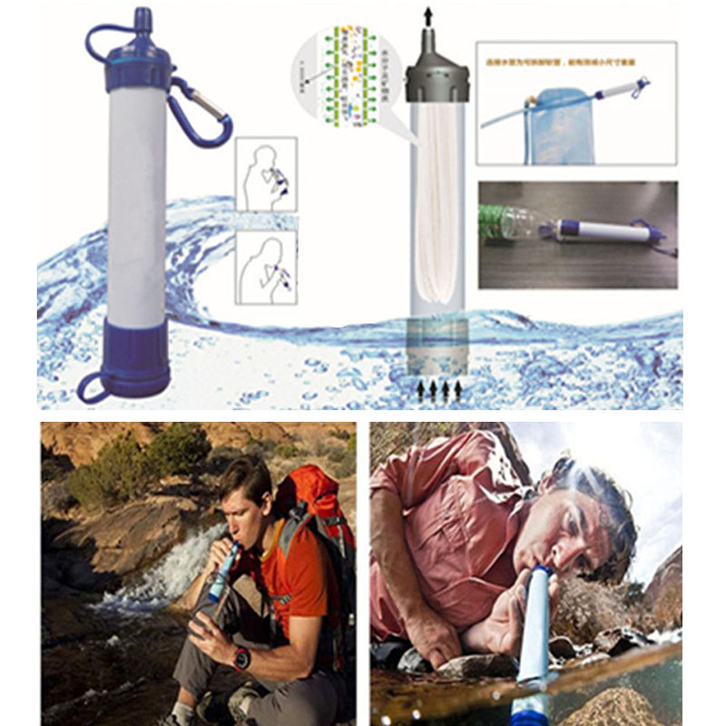Outdoor Portable Camping Hiking Straw Drinking Water Filter Purifier Wild Drinking Water Purifier