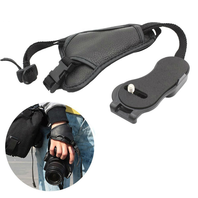 SLR Camera  Anti-skid Triangle Wrist Camera Wrist Band PU Leather Camera Hand Grip Wrist Strap