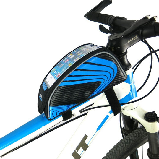 5.5 inch Outdoor Sport Touch Screen Phone Bag Bike Front Frame Bag MTB Mountain Bicycle Saddle Bag