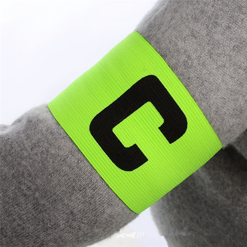 Football Soccer C words armband Flexible Sports Adjustable Player Bands Fluorescent Captain Armband