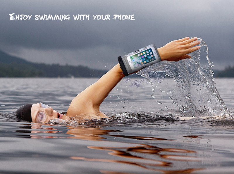 Portable Swimming Bags Mobile Phone Bag for Outdoor Sports Arm Tied Type Waterproof Bag