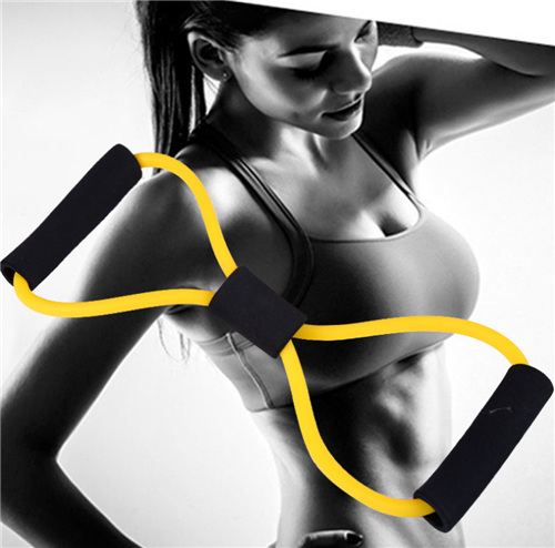 8-Type Elastic Tension Durable Rope Chest Expander Yoga Pilates Sport Fitness Belt Body Health Care