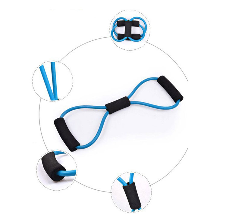 8-Type Elastic Tension Durable Rope Chest Expander Yoga Pilates Sport Fitness Belt Body Health Care