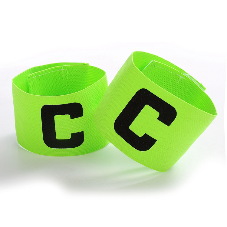 Football Soccer C words armband Flexible Sports Adjustable Player Bands Fluorescent Captain Armband