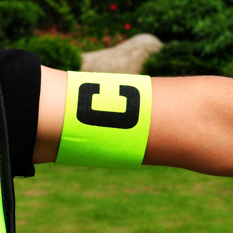 Football Soccer C words armband Flexible Sports Adjustable Player Bands Fluorescent Captain Armband