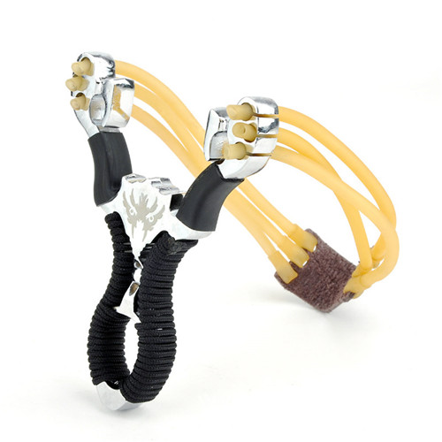 Small Wolverine Alloy Outdoor Three Card Wolverine Slingshot for Hunting Fishing Shoot