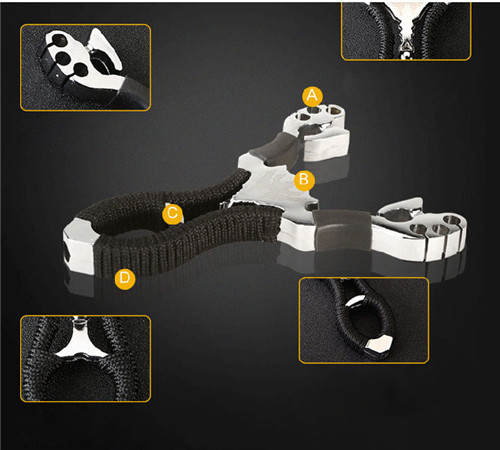 Small Wolverine Alloy Outdoor Three Card Wolverine Slingshot for Hunting Fishing Shoot