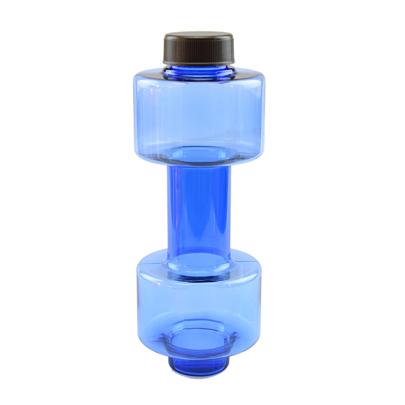 Fitness Water Bottle Plastic Dumbbell Water Bottles Sealed Leakproof Kettle for Sport Travel Outdoor