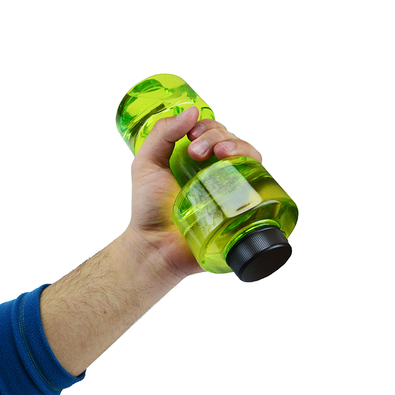Fitness Water Bottle Plastic Dumbbell Water Bottles Sealed Leakproof Kettle for Sport Travel Outdoor