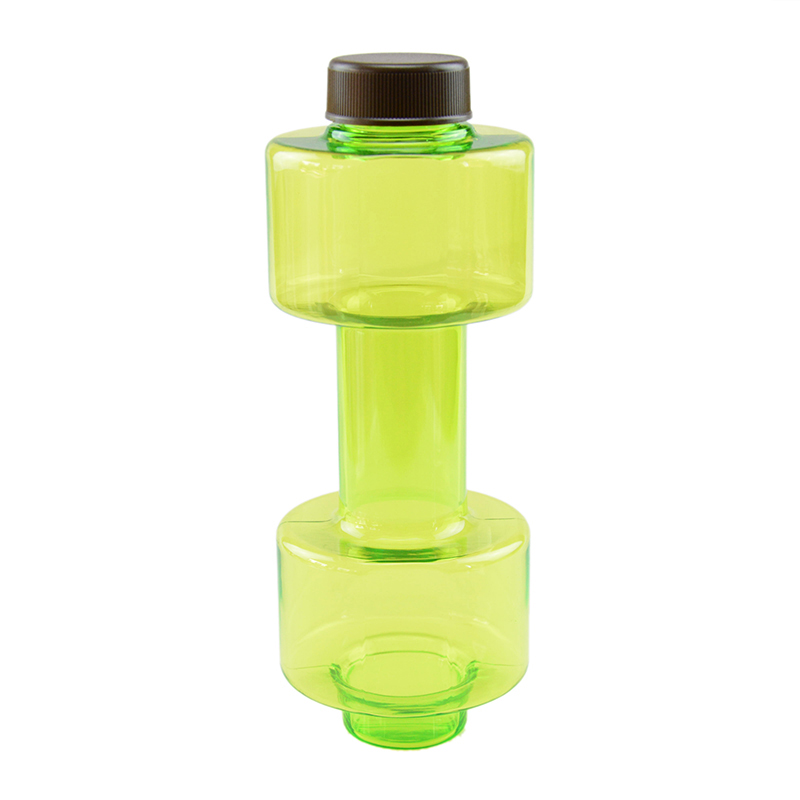 Fitness Water Bottle Plastic Dumbbell Water Bottles Sealed Leakproof Kettle for Sport Travel Outdoor