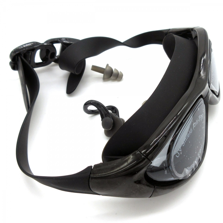 Waterproof Anti-Fog Large Frame Electroplating Flat Swimming Eyewear for Adult Men Or Women