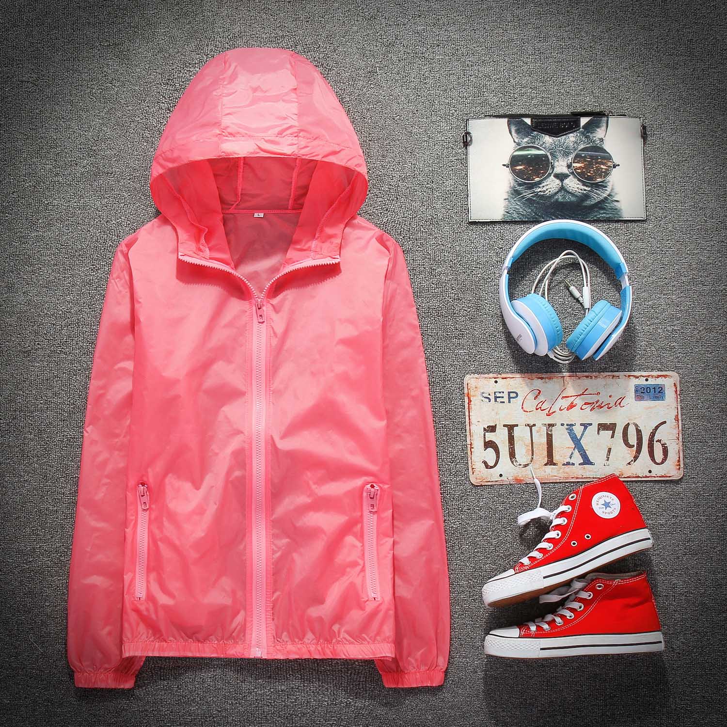 Ultra-thin Outdoor Sun Shade UV Light Thin Breathable Skin Windbreaker For Man Women