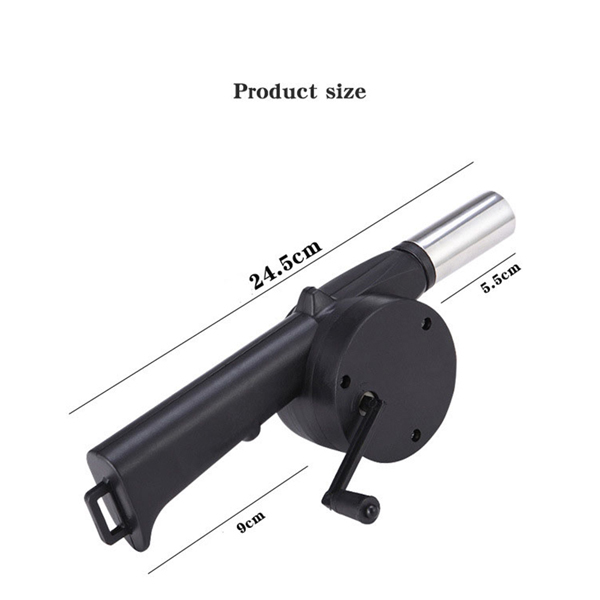 New BBQ Fan Blower Barbecue Grill Hand-cranked Mini Air Blower