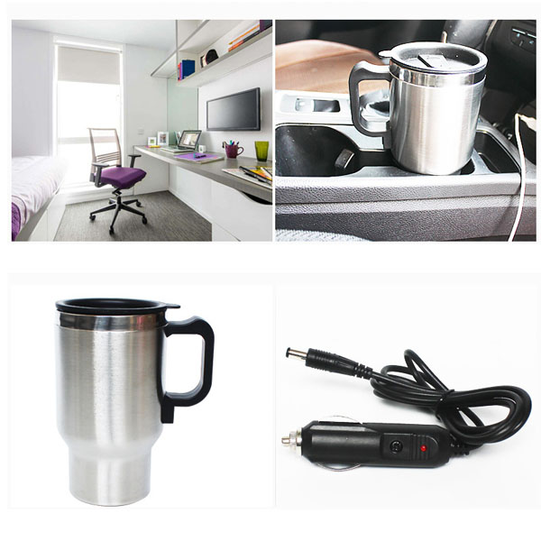 Travel Vehicle Mounted Thermal Insulated Cup Portable Heat Preservation Coffee Mug Splash