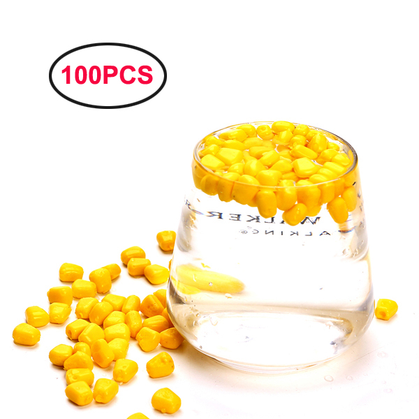 100Pc Fishing Corn Floating Boilies Flavoured Soft Lure Grass Carp Bait Silicone Soft Plastic Bait