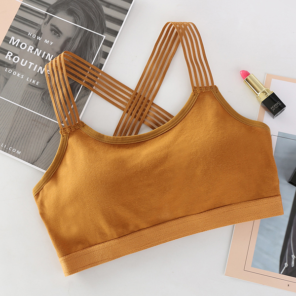 New Back Padded Sports Bras Cross Straps Yoga Sport Bra Fitness Running Gym Top Sportswear