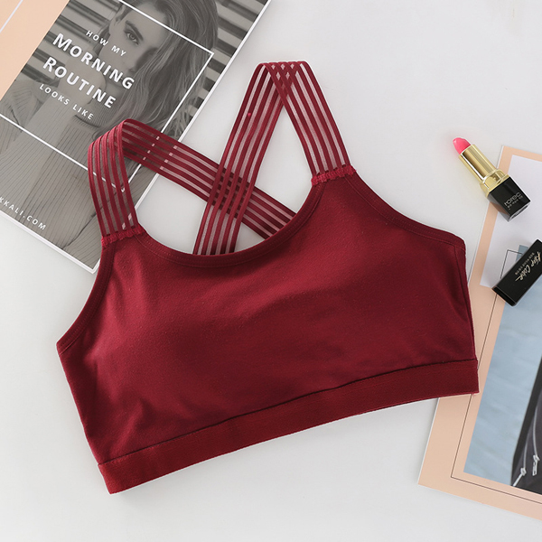 New Back Padded Sports Bras Cross Straps Yoga Sport Bra Fitness Running Gym Top Sportswear