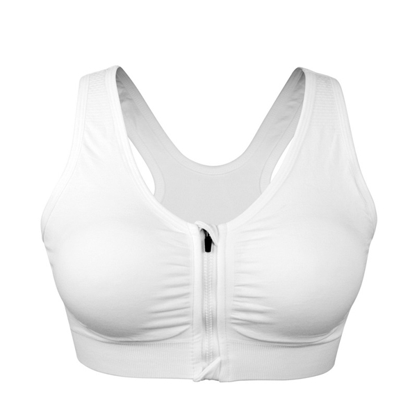 New Women Zipper Push Up Sports Bra Padded Breathable Sports Tops