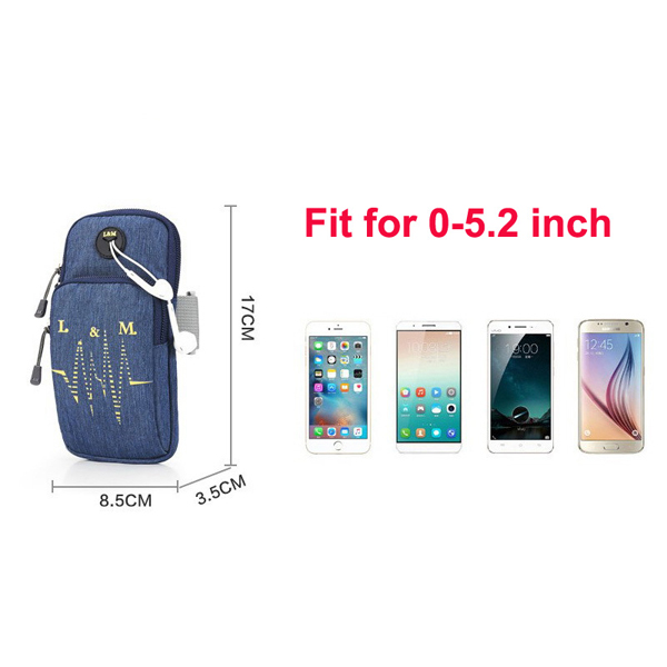 New Universal 5.2 Inch Outdoor Sports Arm Phone Bag