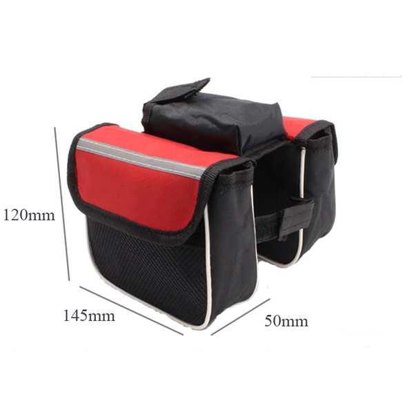 New Outdoor Cycling Bicycle Bag Double Pouch  Saddle Tube Bag