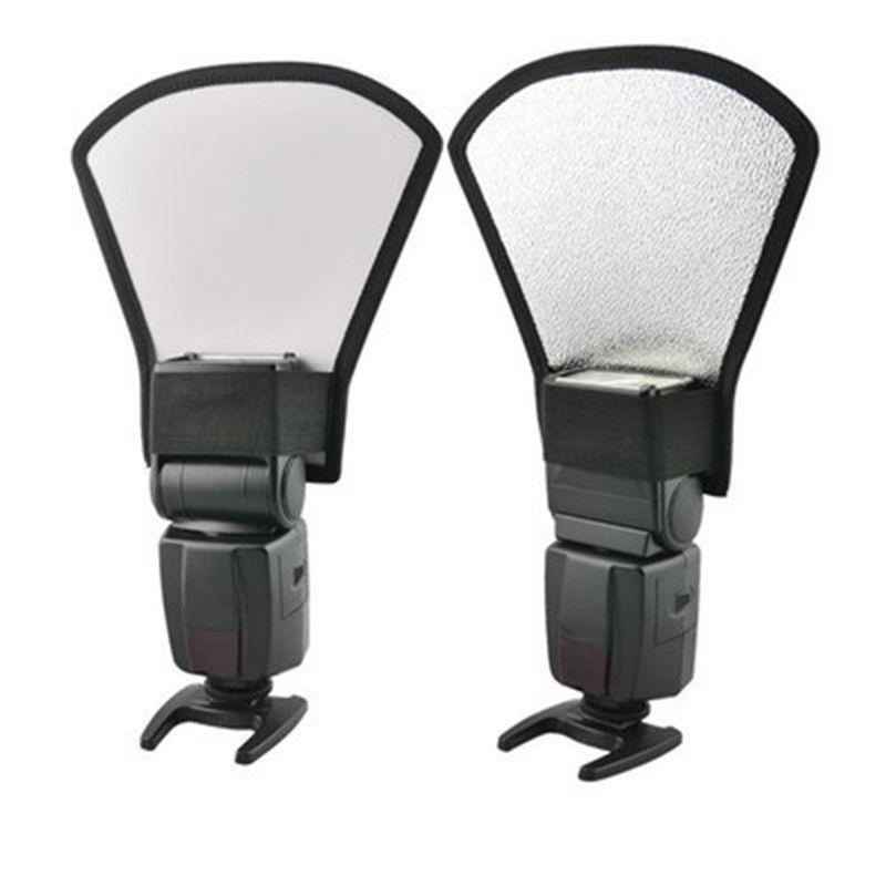 Outdoor 2-in-1 Camera Flash Diffuser Flash Softbox Photo Light Reflector For Canon Camera