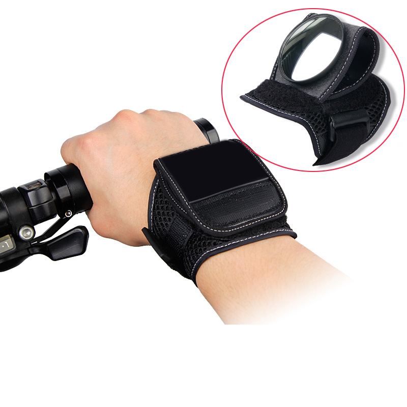 Bicycle Bike Back Mirror Cycling Wrist Band Strap Reflex Rear View Rearview Arm Wrist