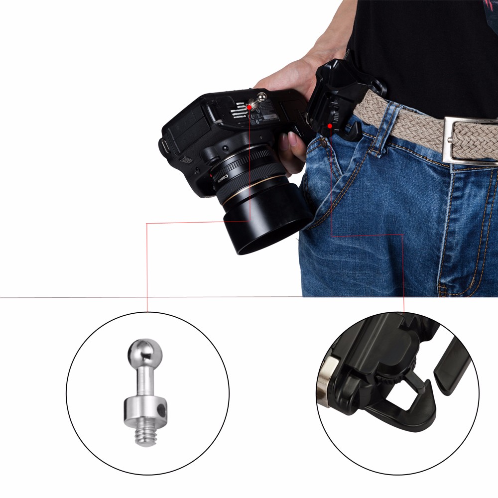 Outdoor Hanger Quick Strap Waist Belt Buckle Button Mount Clip for Canon