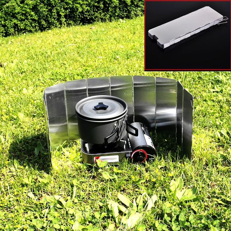 New Foldable Stove Windshield Outdoor Cooking Gas Stove Wind Shield