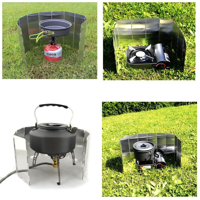 New Foldable Stove Windshield Outdoor Cooking Gas Stove Wind Shield