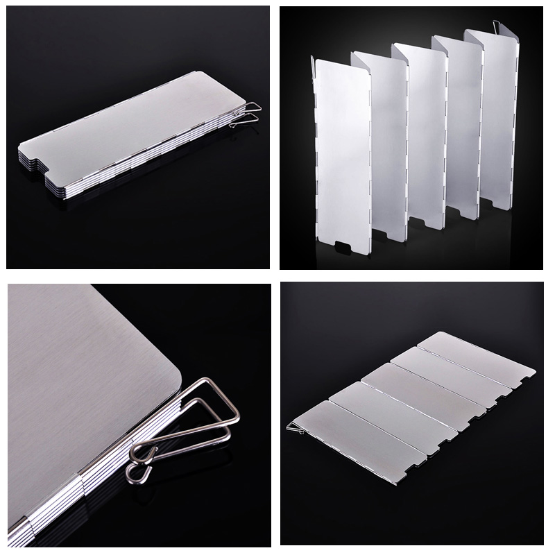 New Foldable Stove Windshield Outdoor Cooking Gas Stove Wind Shield