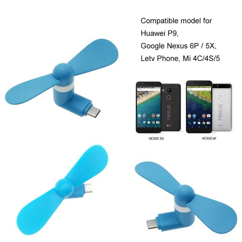 Type-c Cute Flexible Mini Cool Hand Fans for Type C Jack Interface Mobile Phone Sport Fan