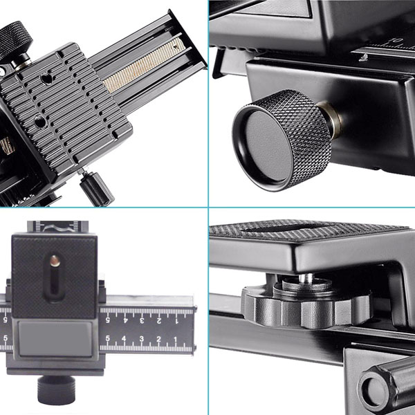 New Outdoor 4 Way Macro Focusing Rail Slider for Canon Nikon Sony Pentax DSLR Camera