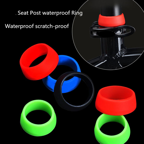 2Pc Bicycle Seat Post Rubber Ring Dust Cover Waterproof Mountain Bike Seatpost Protective