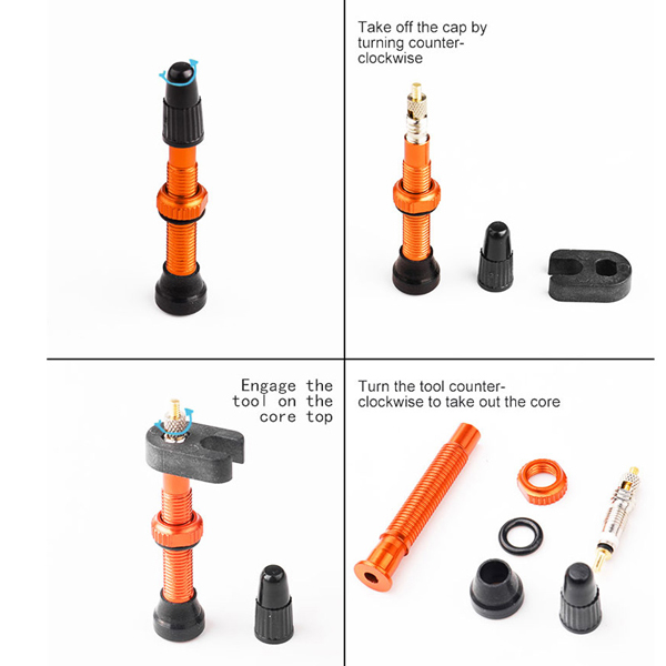 1 Pair Outddor Sport Bicycle 40/60mm Tubeless Tires Valve for Road MTB Bicycle