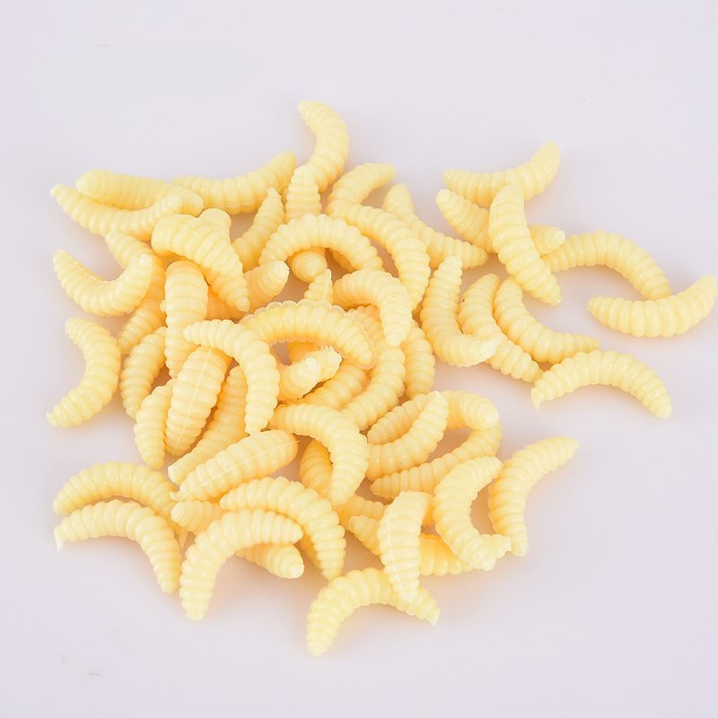 100pcs Fishy Smell  Soft Lures Simulation Earthworm Luminous Worms Artificial Fishing Lure