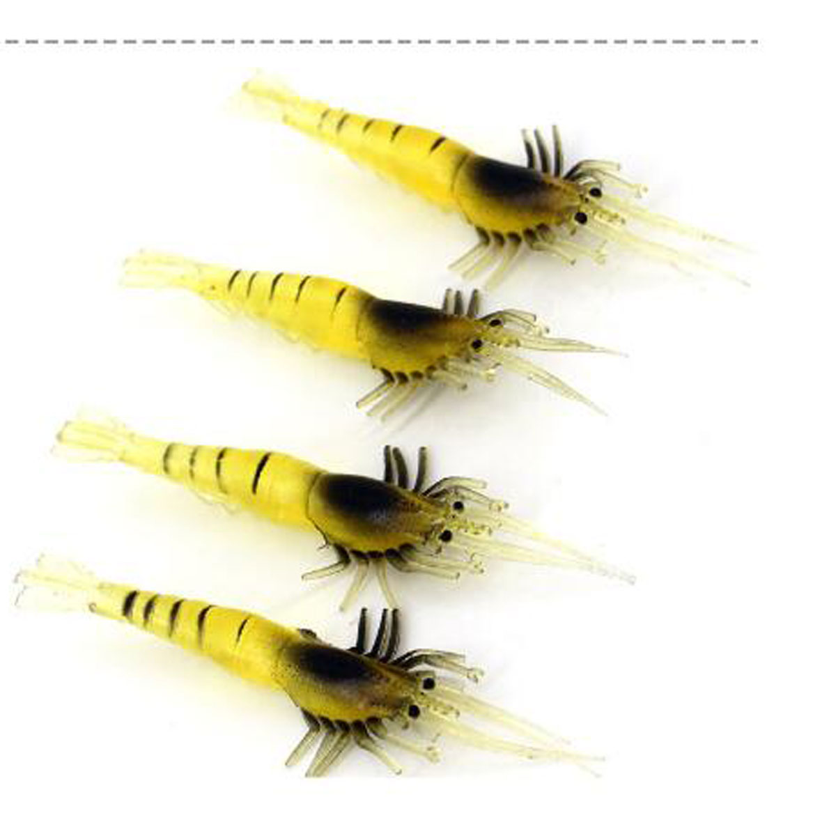 New 10pcs Fishing Shrimp Soft Lures Silicone Bait