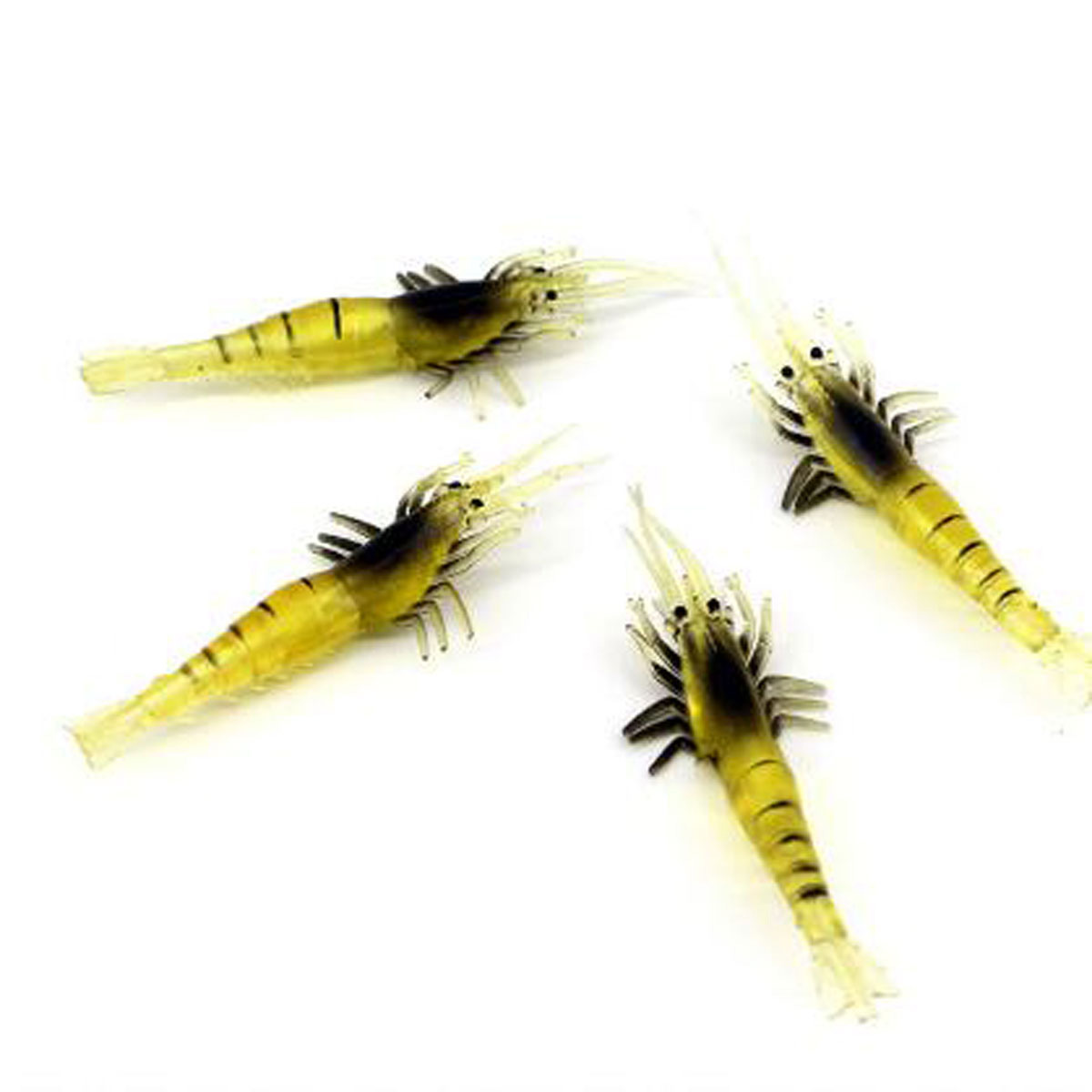 New 10pcs Fishing Shrimp Soft Lures Silicone Bait