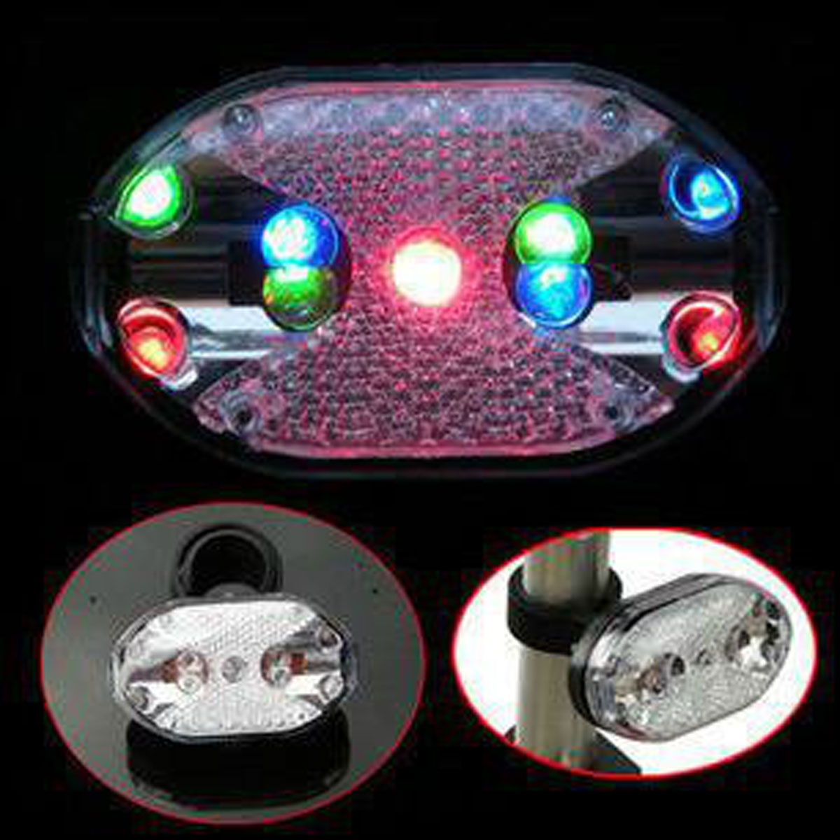 Outdoor Camping Light 9 LED Taillight Cycling Bike Bicycle Safety Warning Rear Light