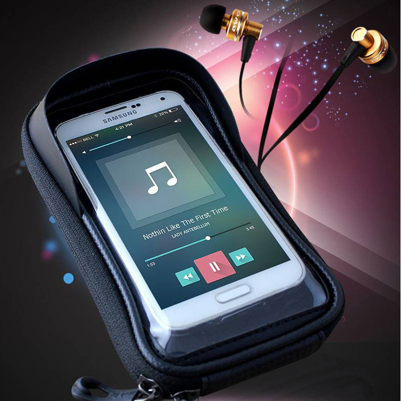 Bicycle Front Top Tube Bag Cycling Bike Frame Saddle Bag For Mobile Phone Waterproof Touchscreen