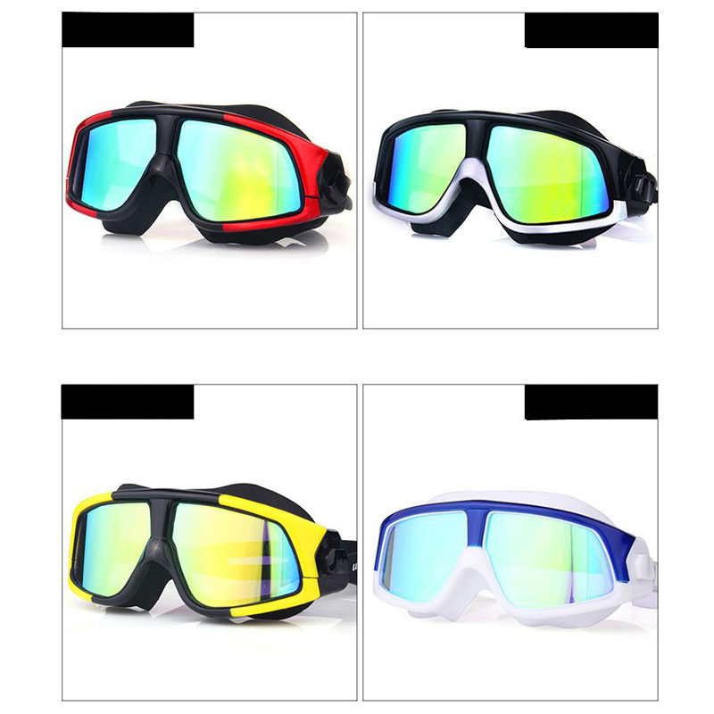 Swim Goggles Water Resistant Anti Fog Electroplate Eyewear Glasses Swimming Goggle