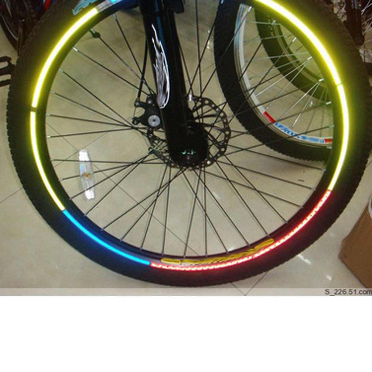 Reflective Stickers Motorcycle Bicycle Reflector Mountain Bike Cycling Security Wheel Sticker