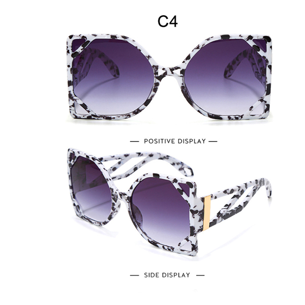 Outdoor Oversized Square Luxury Sunglasses Hollow Men Women Fashion Shades UV400 Vintage Glasses